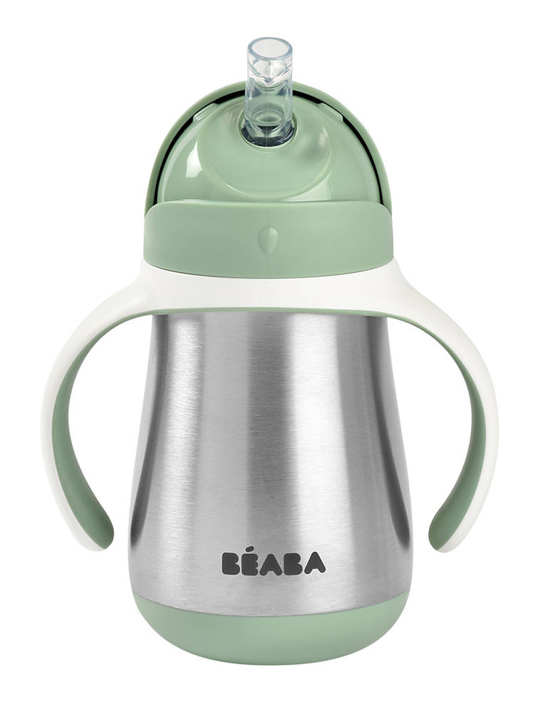 Beaba Bidon Termiczny ze Słomką 250ml Sage Green 8m+