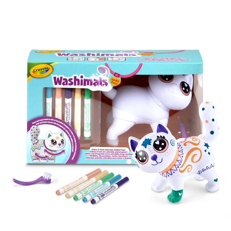 Crayola Zestaw Kreatywny Washimals Kotka Jenny Jumbo 3+