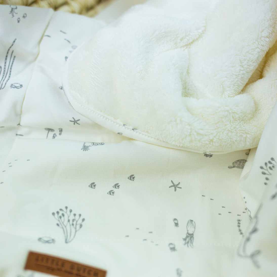 Little Dutch Ocieplany Kocyk Ocean White 100x70 cm