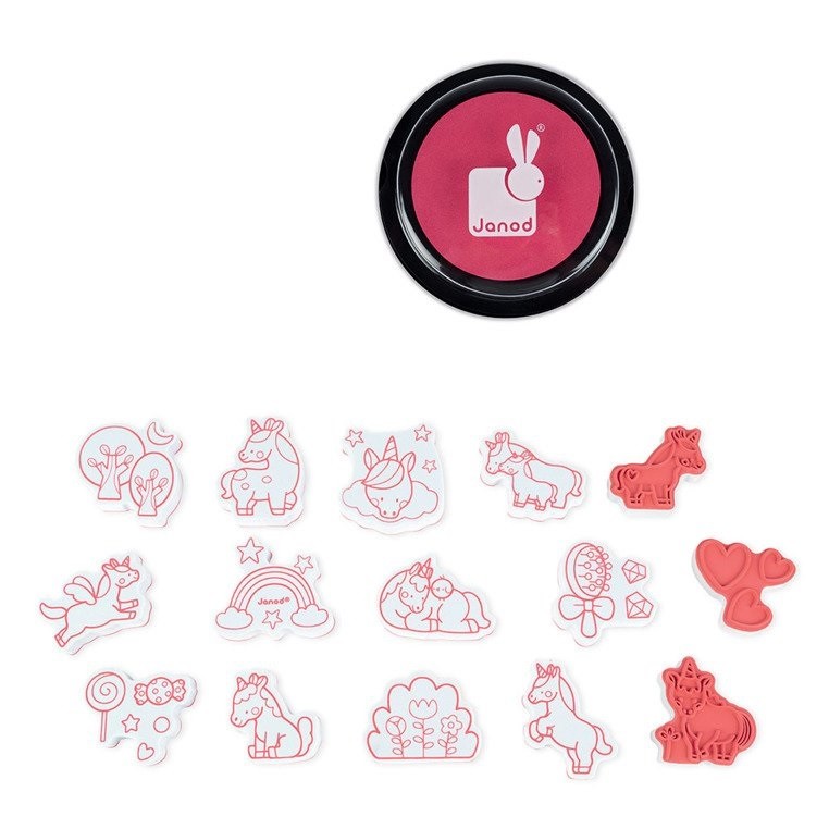 Janod Stempelki Jednorożce Zestaw Kreatywny 3+