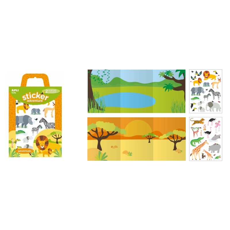 Apli Kids Naklejki Sawanna 2 plansze 3+