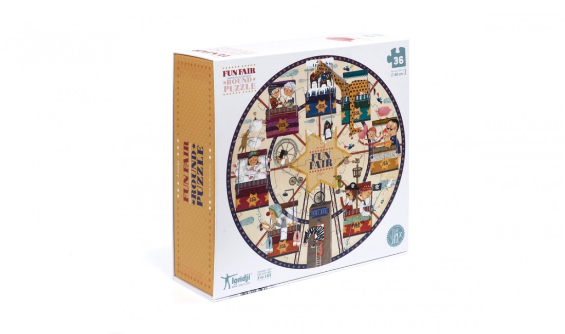 Londji Puzzle Okrągłe Fun Fair 36 elementów 3+