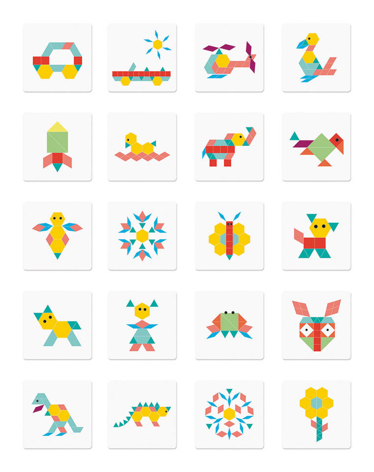 Janod, Układanka magnetyczna w drewnianej walizce Figury geometryczne