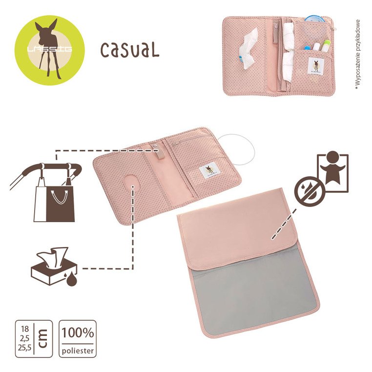 Lassig Organizer na akcesoria do przewijania Dots rose