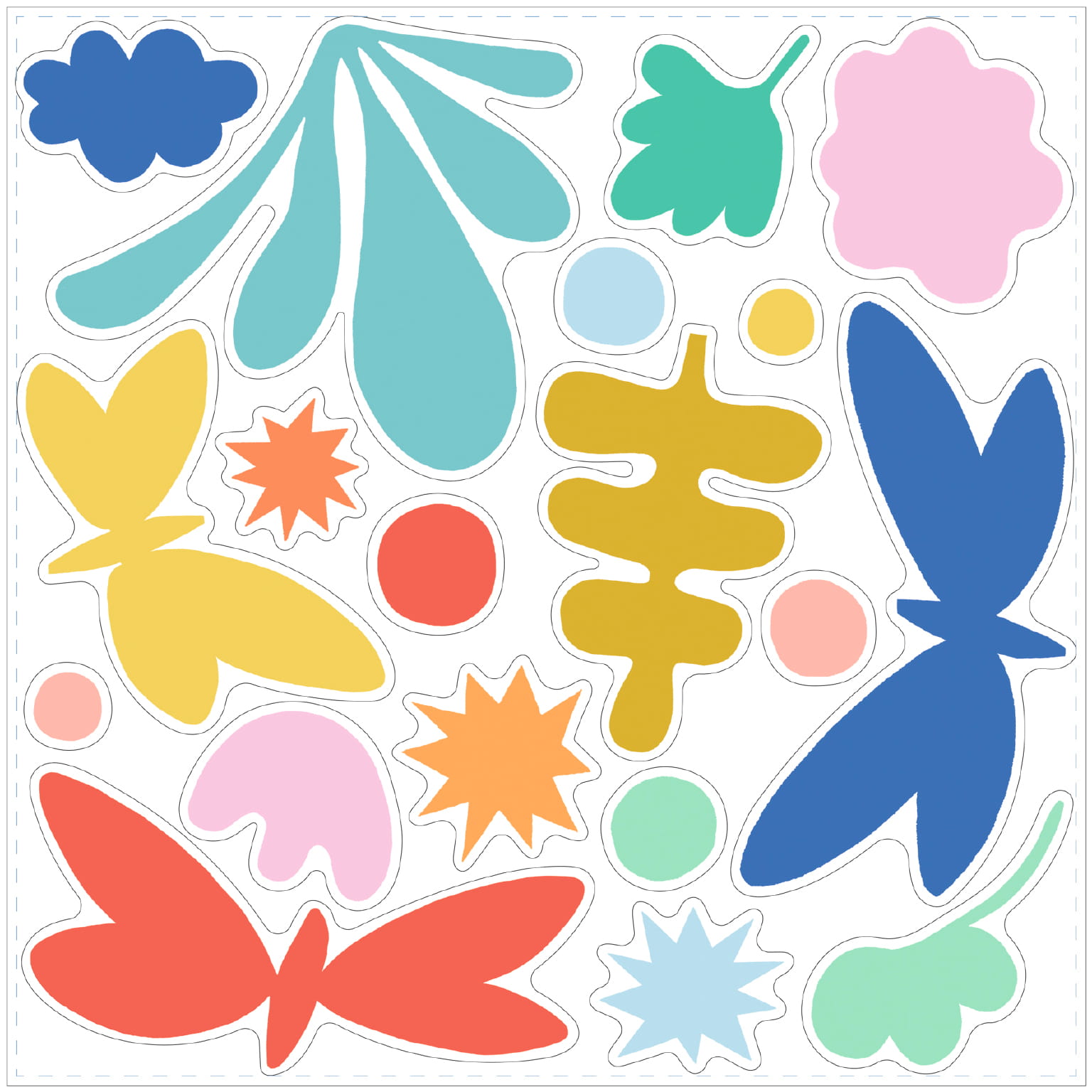 Djeco Naklejki na okno Fantastyczne Kolory 36 szt.