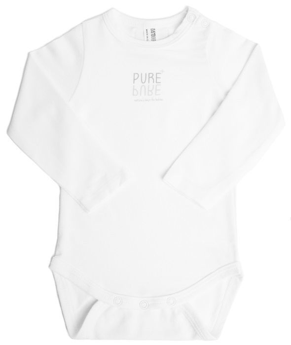 Body niemowlęce z długim rękawem białe 6-12m