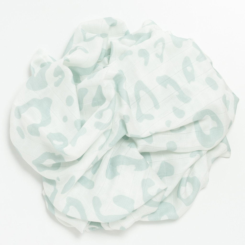 BimBla, Otulacz bambusowo - bawełniany 100X100 Leo - miętowy