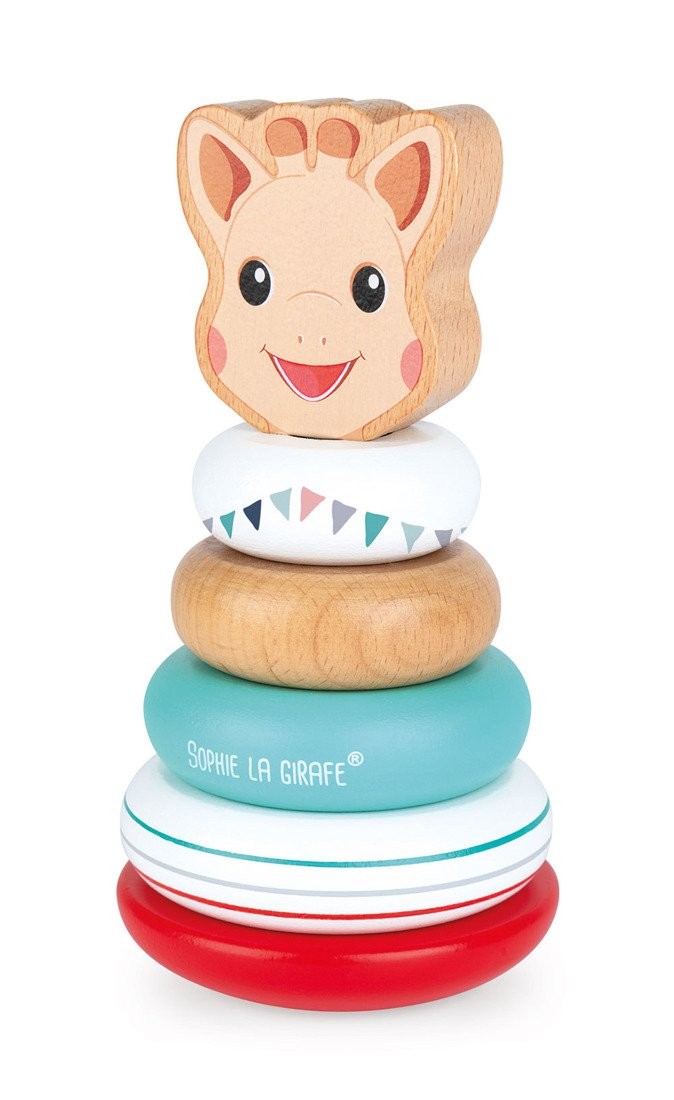 Janod Układanka Piramida Wańka-Wstańka Żyrafka Sophie 12m+
