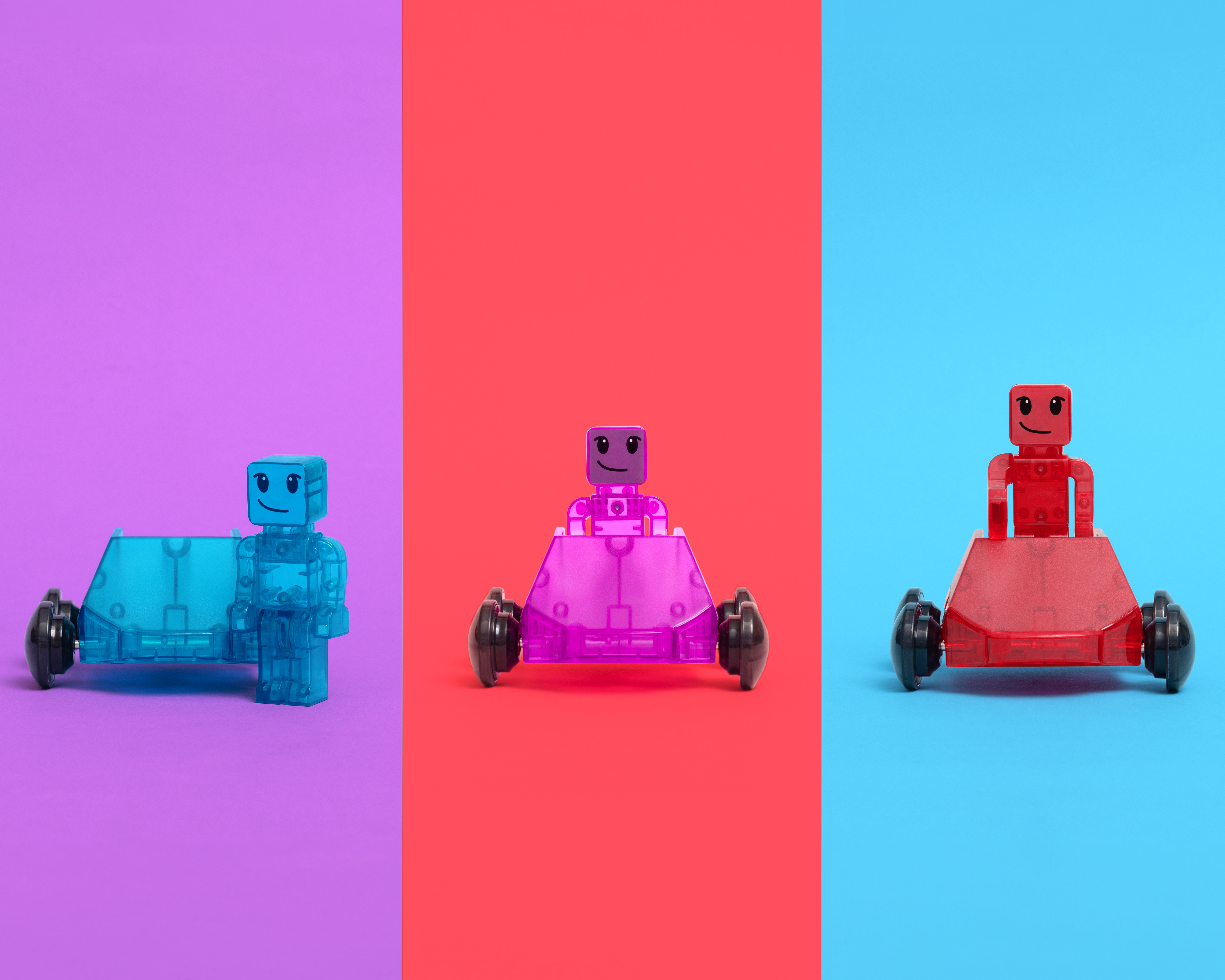 Magna-Tiles Magnetyczne Samochodziki Dashers 6 el. 3+