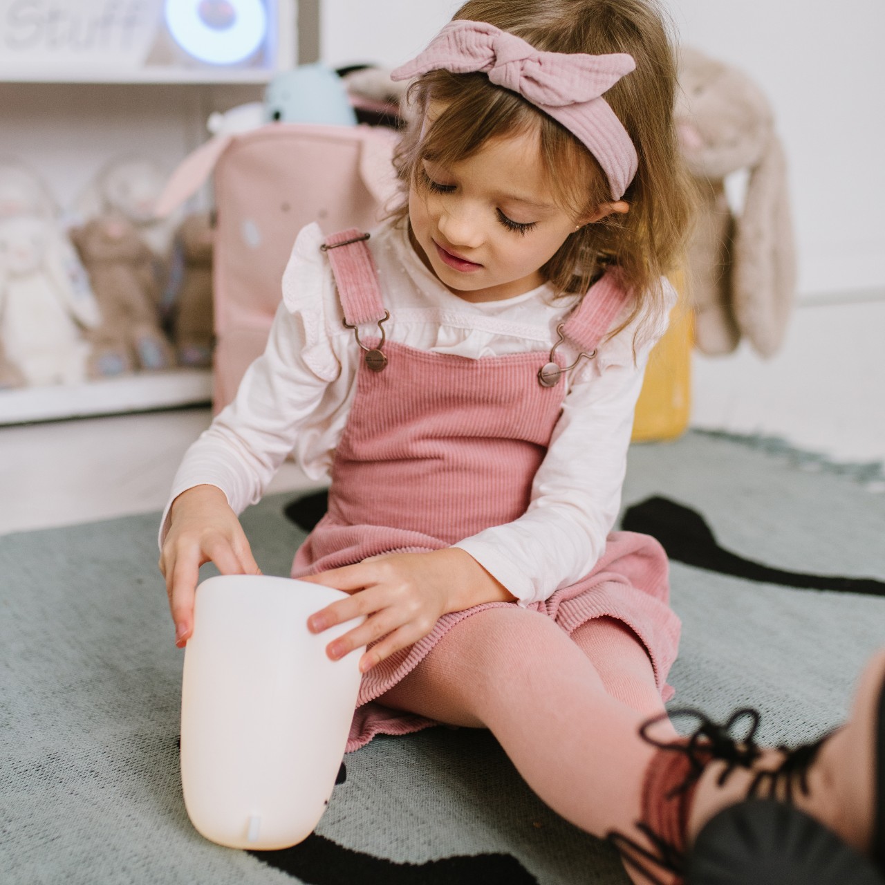 Rabbit&Friends Lampka Miś Duży Biały 0+ | LED