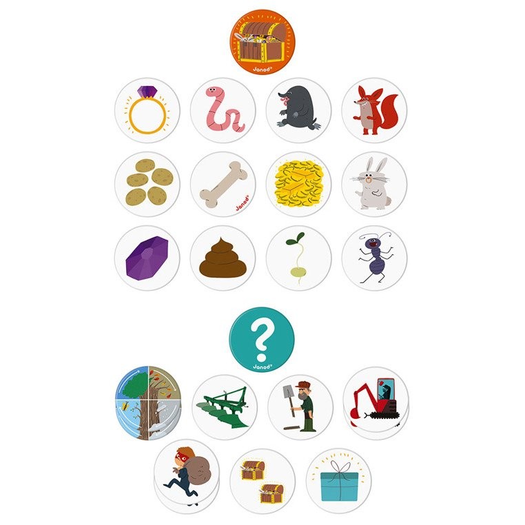 Janod Gra Memory Skarby w ogrodzie 3+