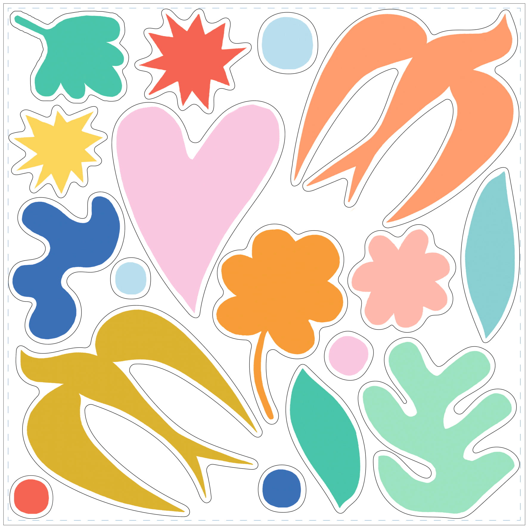 Djeco Naklejki na okno Fantastyczne Kolory 36 szt.