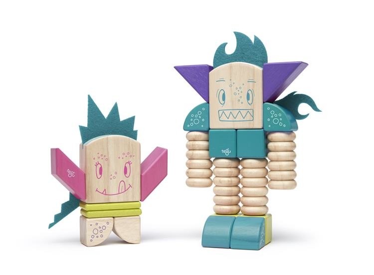 Tegu Klocki Magnetyczne STICKY MONSTERS Beans & Tumtum 1+