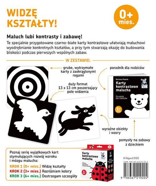 Kapitan Nauka, Karty kontrastowe malucha 0+