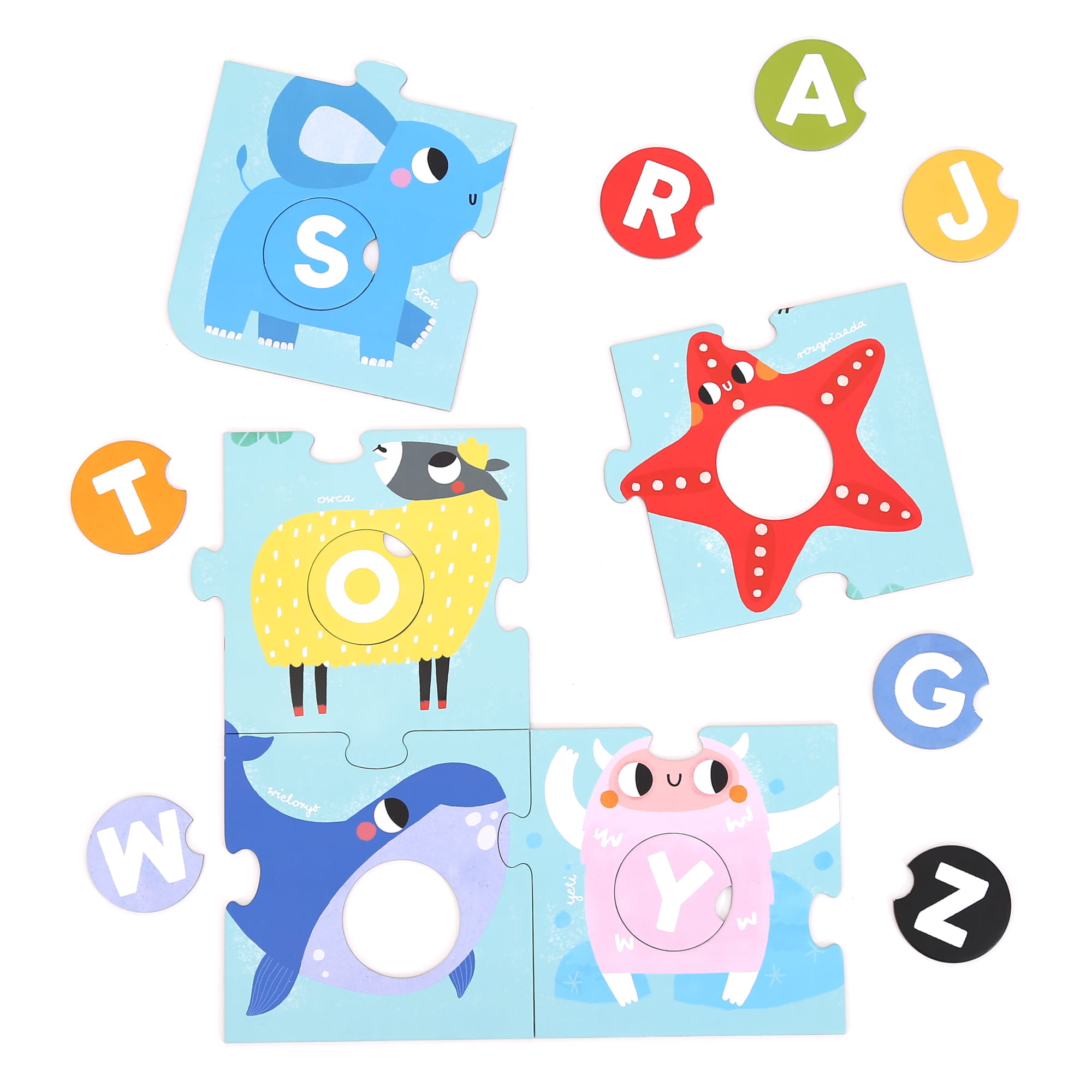 Czuczu Puzzle z Dziurką Alfabet Edukacyjne 3+