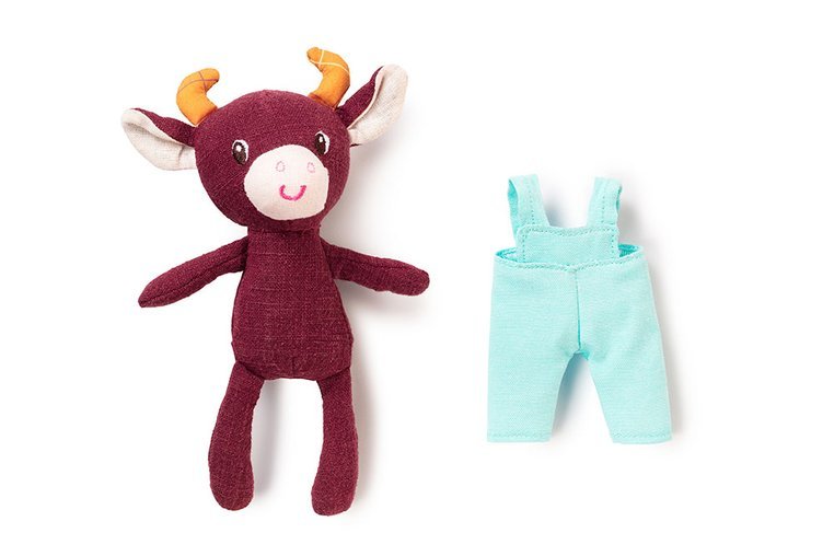 Lilliputiens Mini Rodzina Krówek Rosalie z Matą 0+ | Przytulanka Edukacyjna