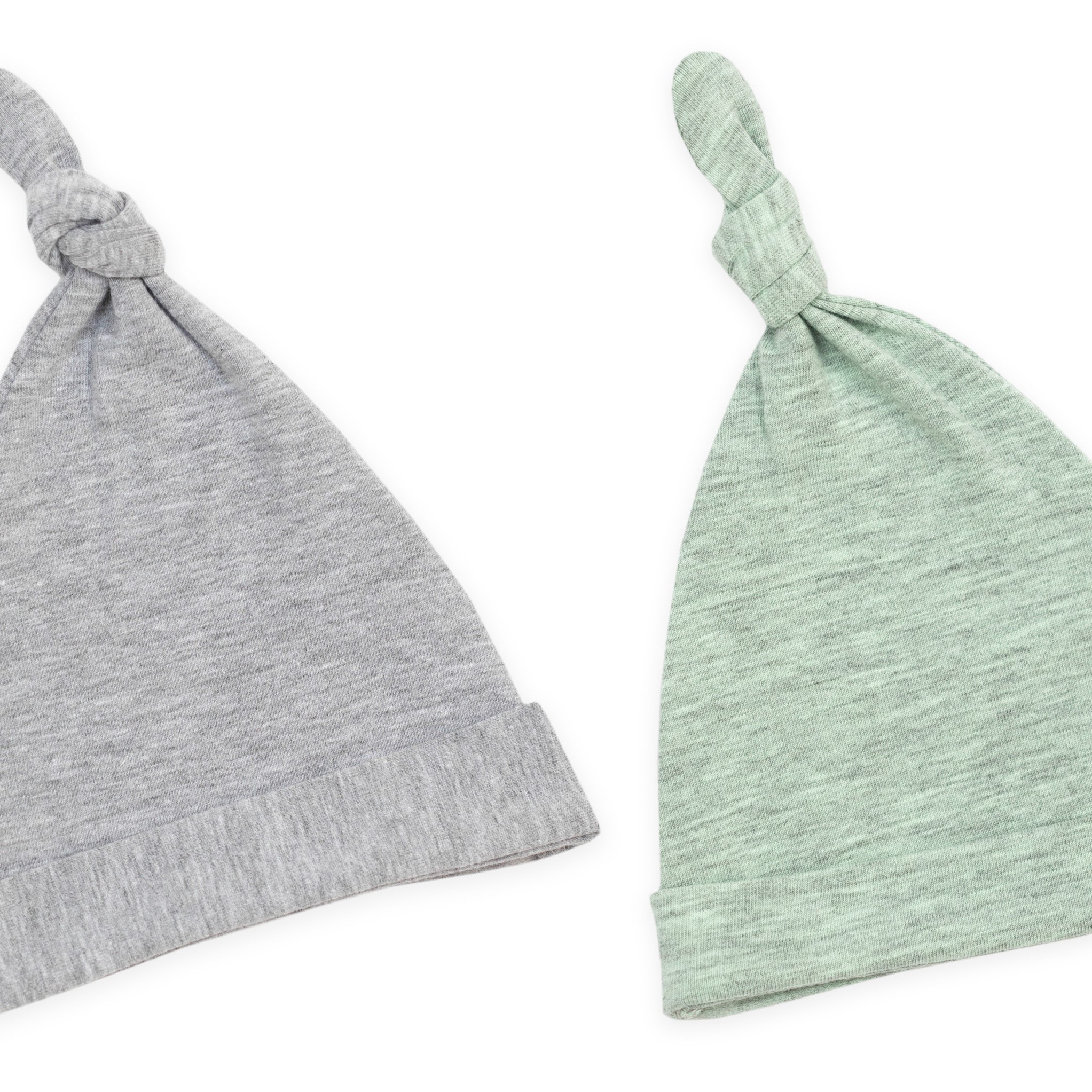 Sleepee Czapeczka Krasnal 2-pack Jasny Szary/Mięta 2-4 m