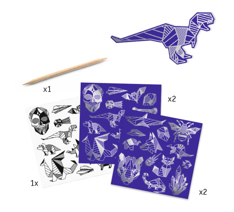 Djeco Wydrapywanka Naklejki Metaliczne IRON 4+