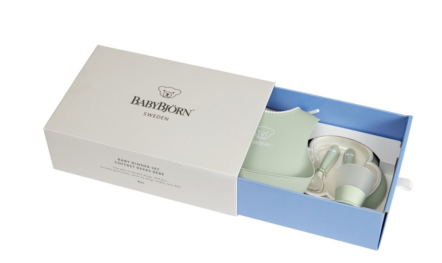 BABYBJORN, Zestaw obiadowy Powder Green