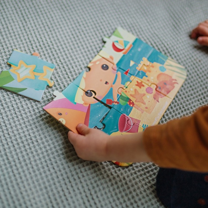 Janod Puzzle Pory Roku 4 Układanki 6-16 el. 3+