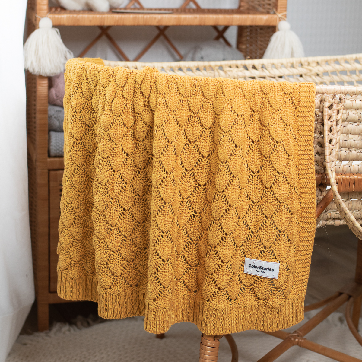 ColorStories Kocyk bambusowy Soft Bamboo musztardowy 0-2 lata