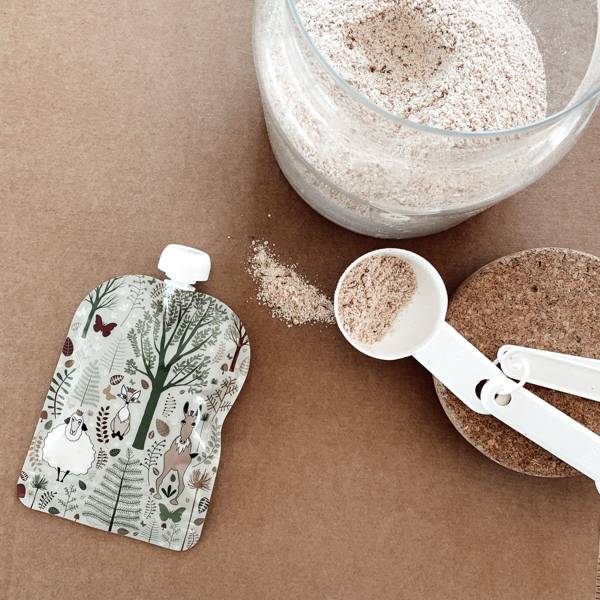 Baby Livia Wielorazowe Saszetki na Pokarm Forest 6szt 6m+