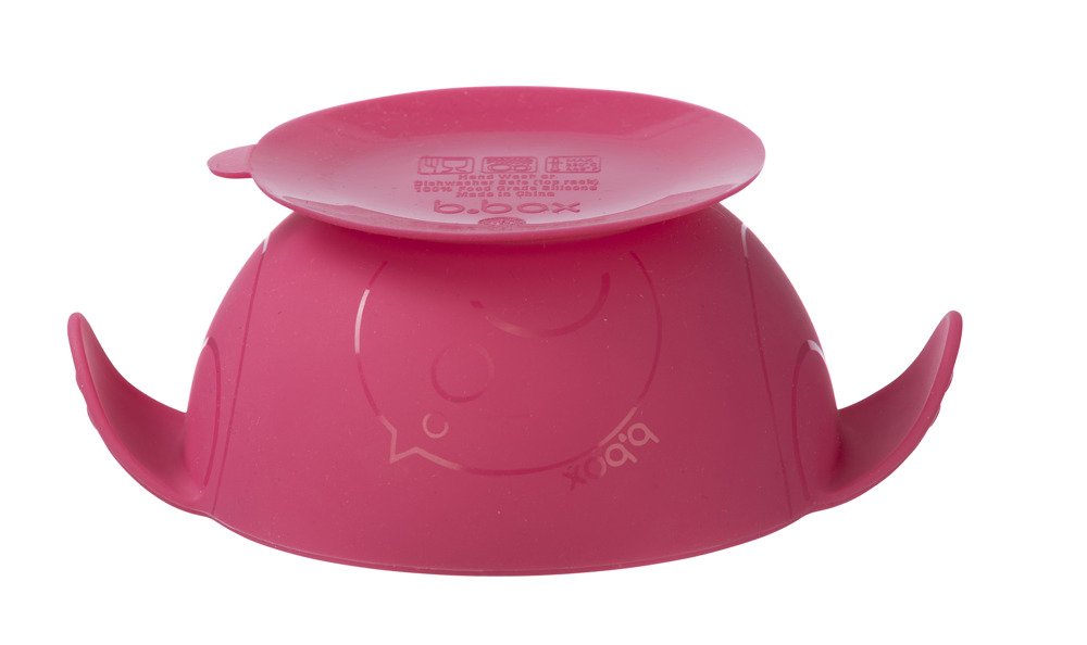 B.Box Miseczka Silikonowa z Przyssawką i Łyżeczką 6m+ Strawberry Shake