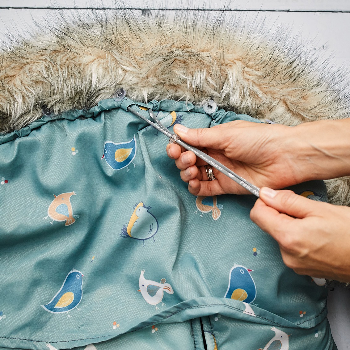 Śpiwór zimowy Pink No More Crazy Birds 6-24m