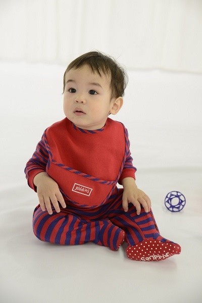 Śliniak z kieszonką Everyday Grey - Bawełniany 0+