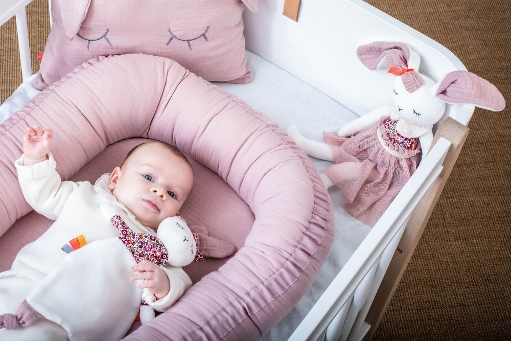 Kikadu Gniazdko Niemowlęce Muślin Bawełna Różowe 0+