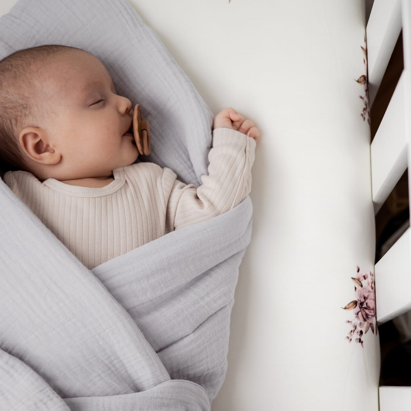 Sleepee Rożek Muślinowy Ocean Green 0+ | Certyfikat Oeko-Tex