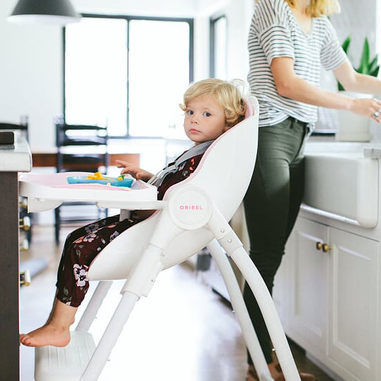 Oribel Krzesełko do karmienia Cocoon Różowe 0+