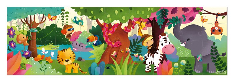 Janod Puzzle Panoramiczne Dżungla 36 el. 3+