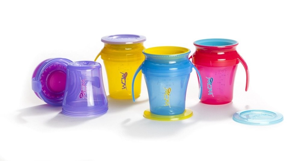 WOW, Baby Kubek 360 st. z uchwytami pomarańczowy