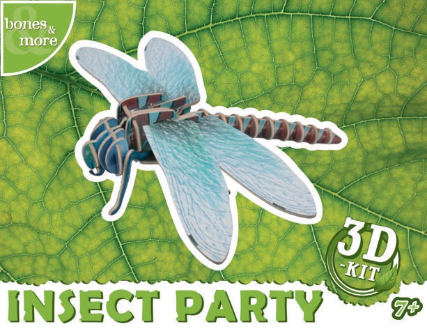 Drewniane Puzzle 3D Zwierzęta Ważka Edukacyjne 3+