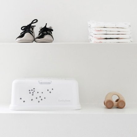 Funkybox Pojemnik na Chusteczki White Little Stars | 0+