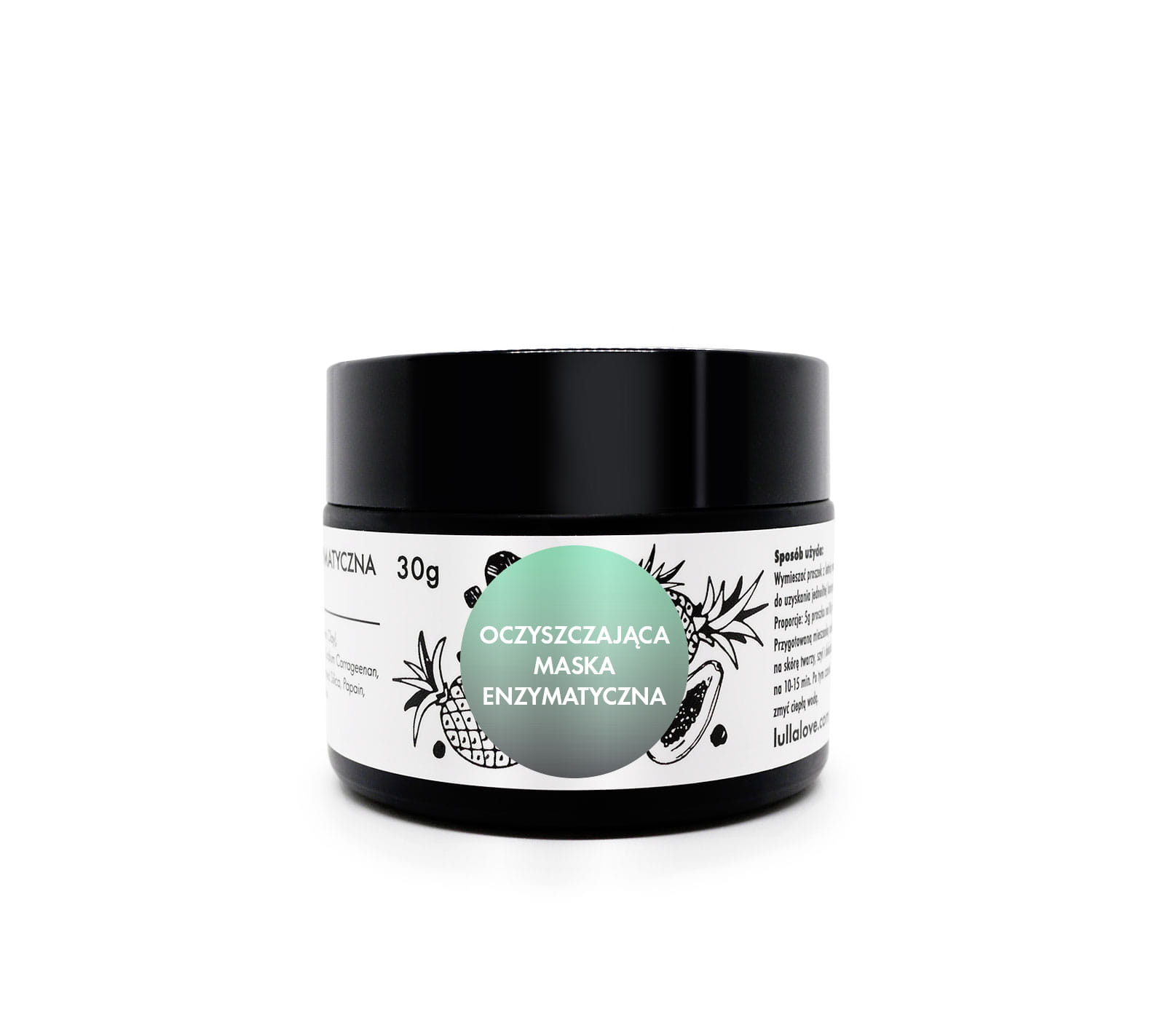 Lullalove Oczyszczająca maska enzymatyczna z węglem