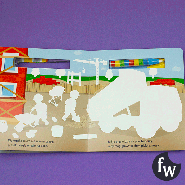 Pracowite Pojazdy - Kolorowanka Wodna z Flamastrem