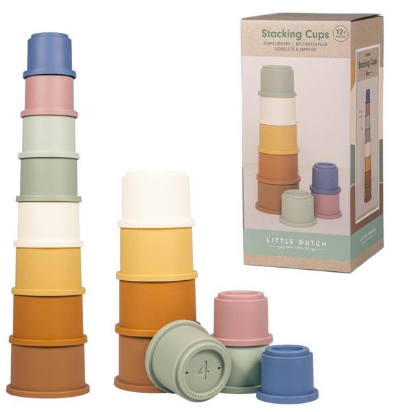 Little Dutch Kubeczki Vintage Stackable Cups 6+m