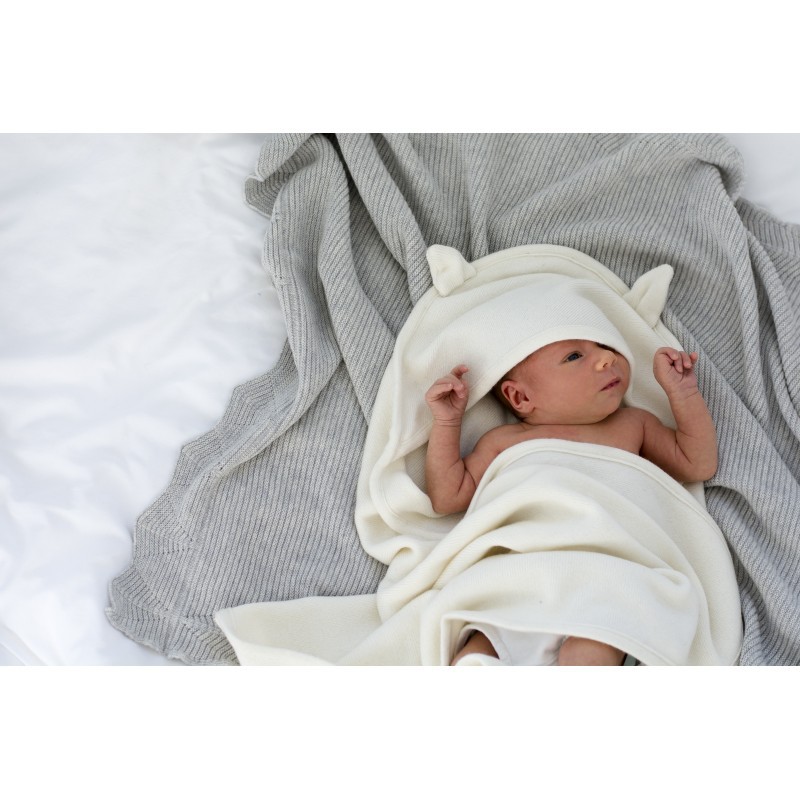 Effii, Kocyk kaszmirowy z uszkami ecru