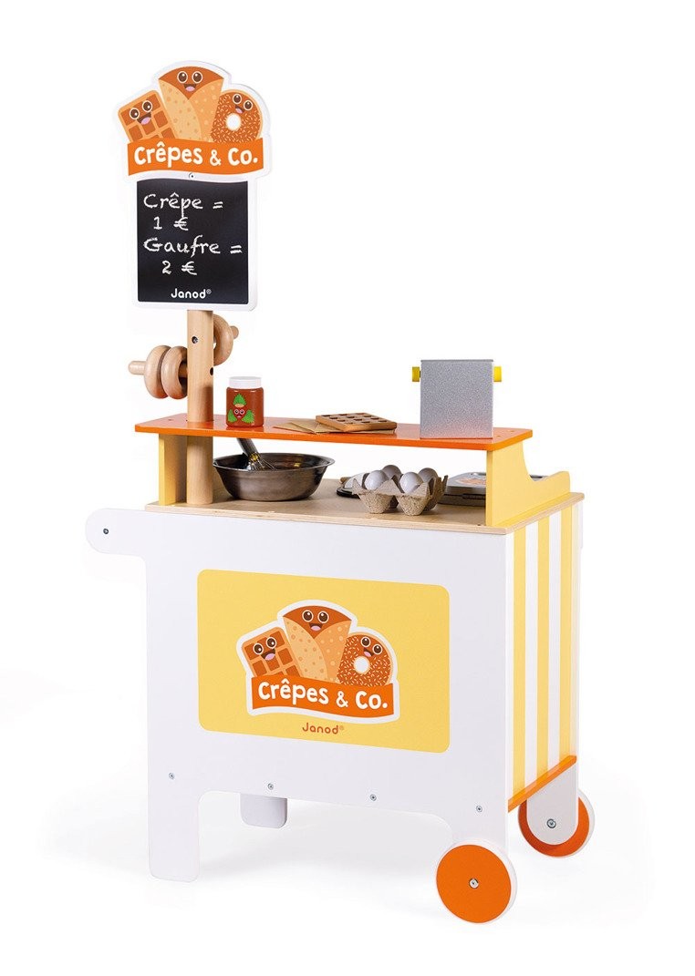 Janod Mobilna Drewniana Cukiernia z 40 Akcesoriami 3+
