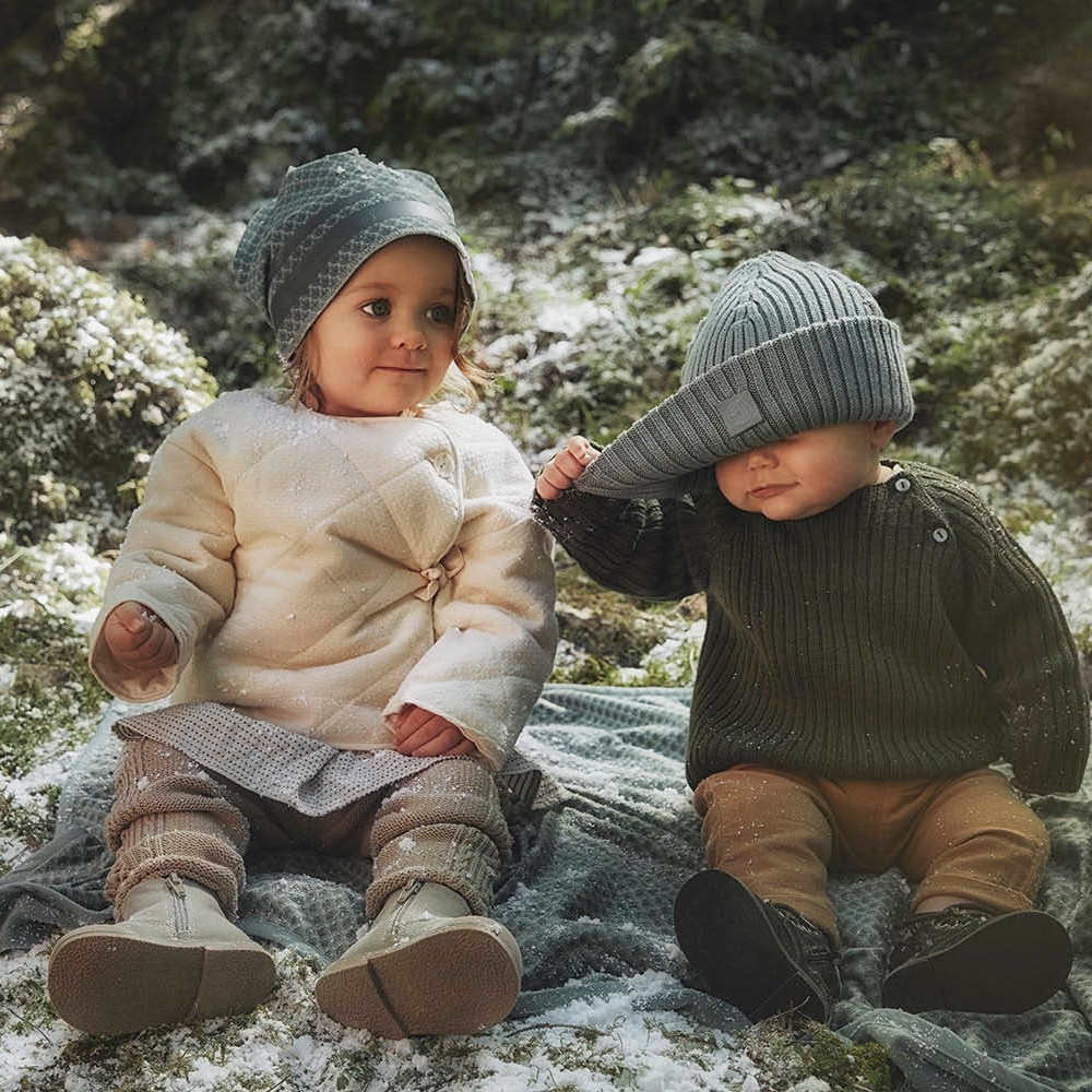 Elodie Details - Czapka Wełniana Deco Turquoise 6-12miesięcy