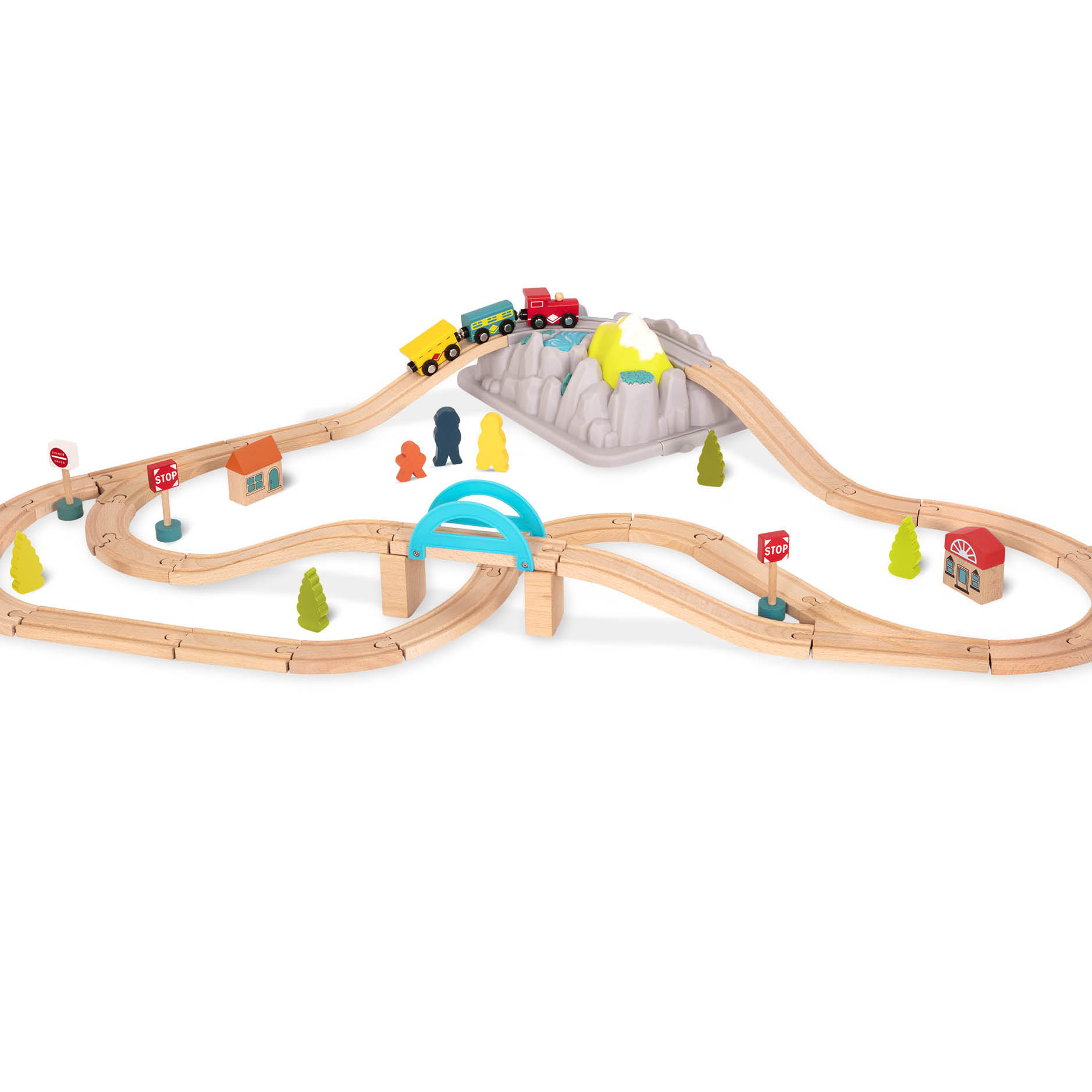 Btoys Górska Kolejka z Drewnianymi Torami 47el 3+