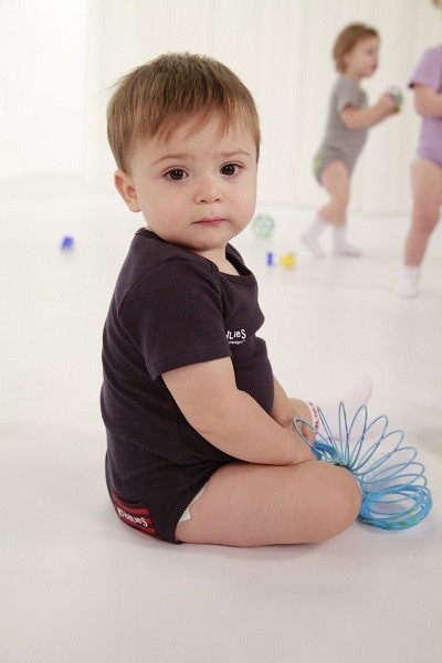 Juddlies Body Grey Fleck Melange 12-18m