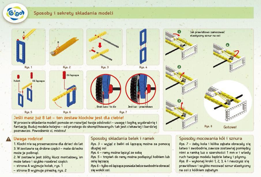 GIGO Siła elastyczności Zestaw Konstrukcyjny 8+