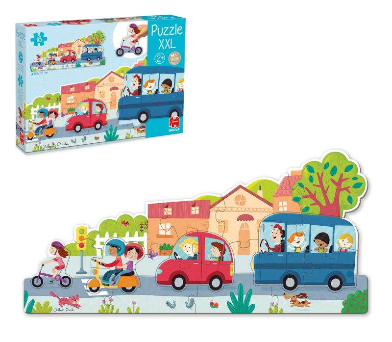 Puzzle dla dzieci XXL Pojazdy Goula