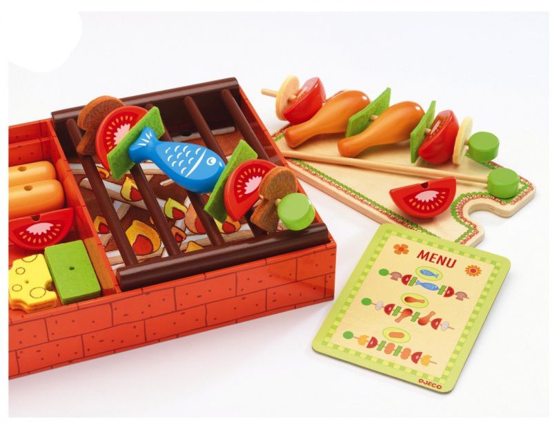Djeco, drewniany grill z szaszłykami