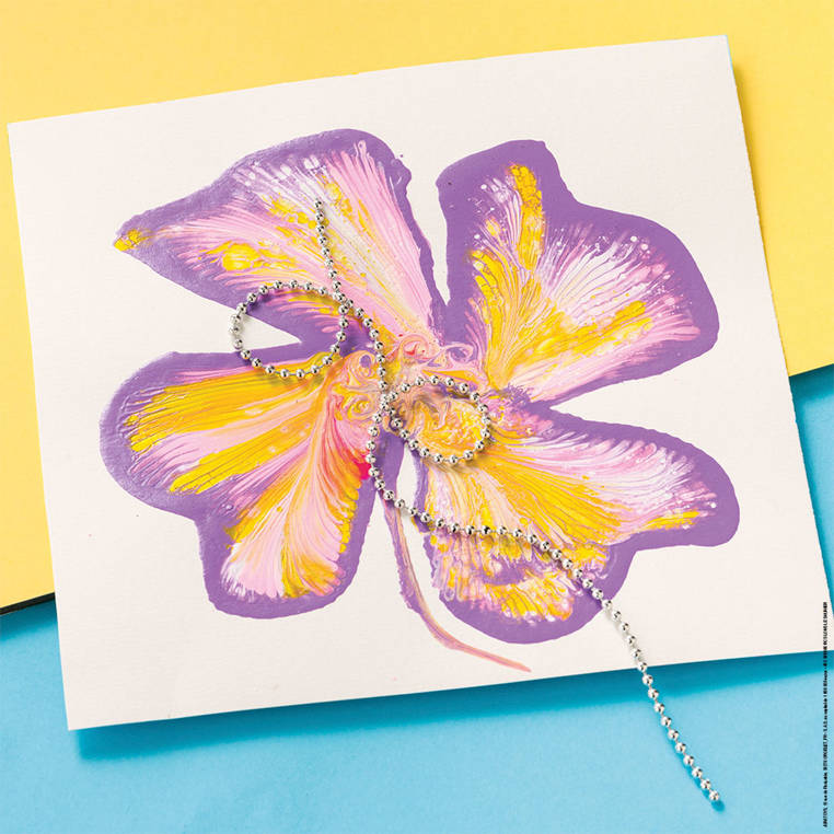 Janod Zestaw Kreatywny Malowanie Łańcuszkiem Kwiaty 8+