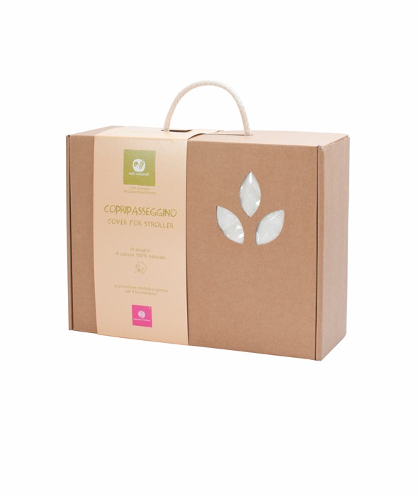 Pokrowiec bawełniany frotte na wózek - NATI NATURALI kremowy