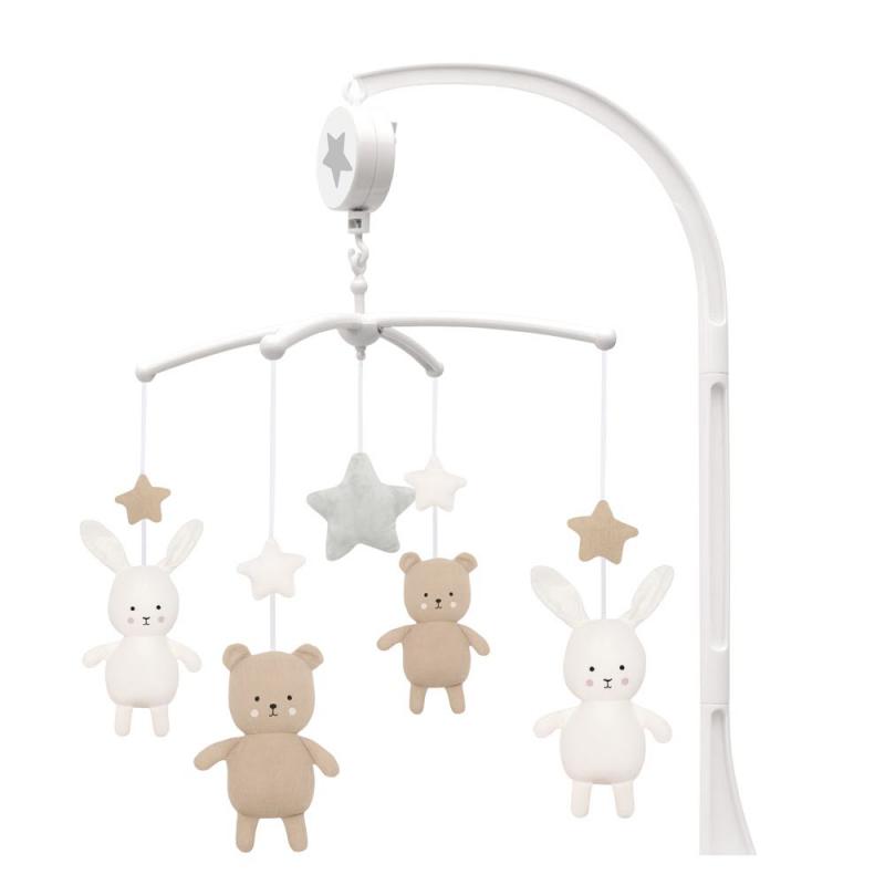 Jabadabado Karuzela z pozytywką Miś/Królik 0+